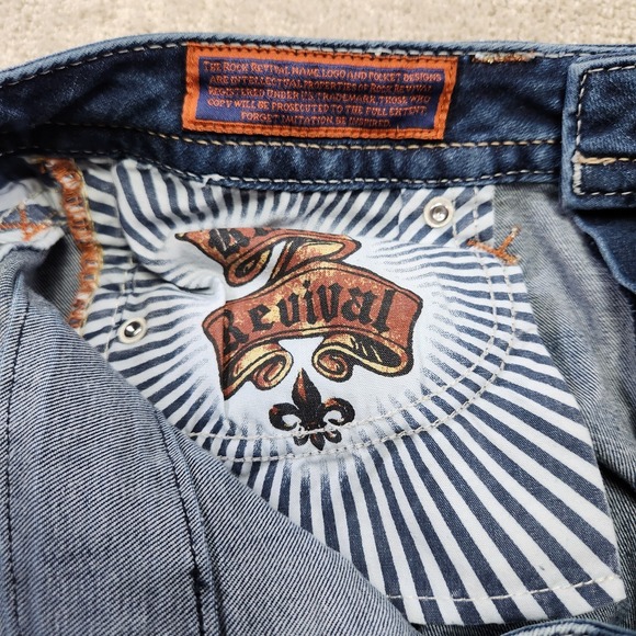 Rock Revival Jeans Women 30 Audrina Mid Rise Curvy Capris Cowgirl Rodeo Western - Picture 11 of 14